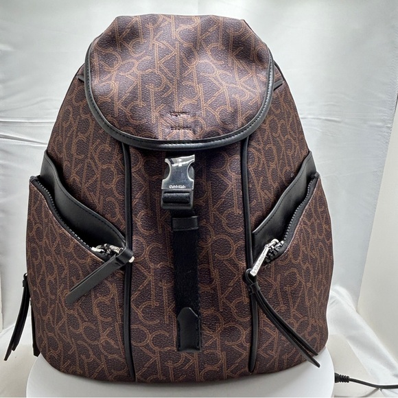Calvin Klein, Sydney, Signature Backpack, Brown/Black, Incredible Quality main image 9